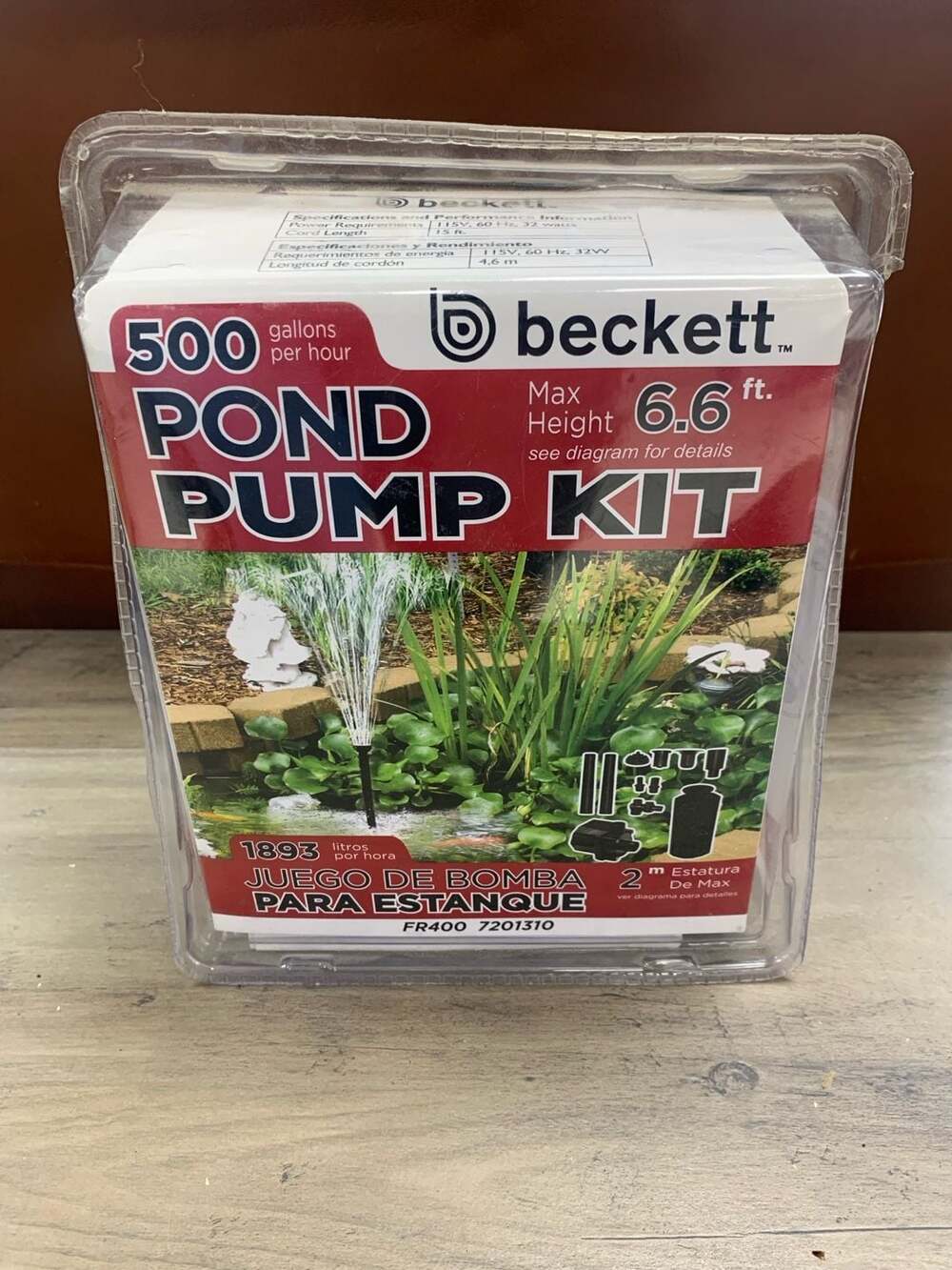 Beckett 500 GPH Pond Pump Kit New Never Used